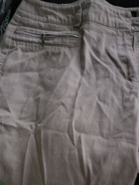 Larry Levine Stretch Khaki Pants in Light Beige Size 12